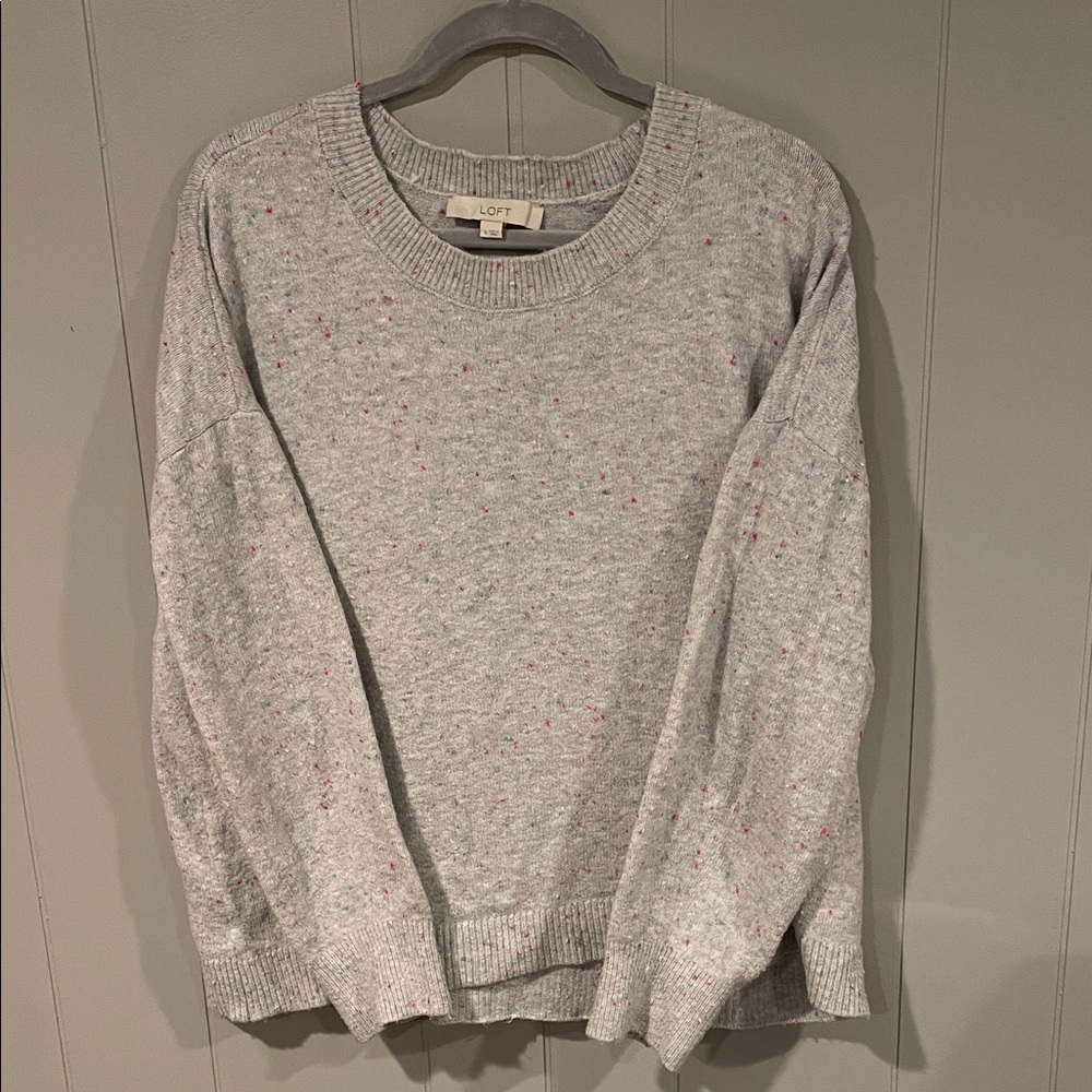 LOFT Light Gray Speckled Women's Sweater